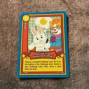 Webkinz Trading Card - New Job in the Employment Office b1 74/80